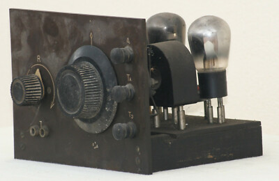 Antique Radio Marconi spark era tube Wireless set 1920s bakelite
