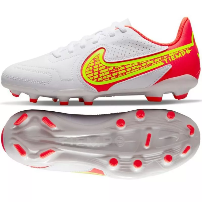 NIKE JR. TIEMPO LEGEND 9 SOCCER CLEATS DA1331-176 CRIMSON WHITE NIKE JR. TIEMPO LEGEND 9 SOCCER CLEATS DA1331-176 CRIMSON WHITE