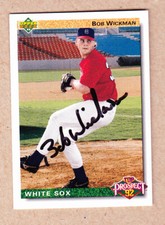 Bob Wickman signed 1992 Upper Deck Minors card # 75-Chicago White Sox