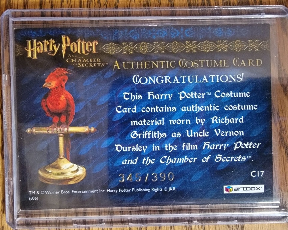 2006 Artbox Harry Potter Chamber of Secrets Uncle Vernon Dursley
