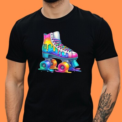 Mens T Shirt 90s Retro Melting Design Colourful Vintage Style Fun XS to 5XL Shirt