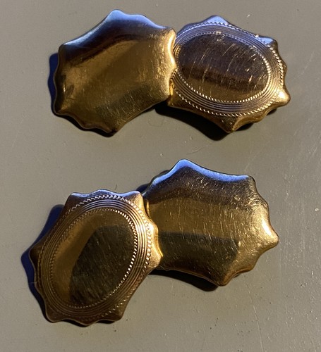  Vintage Pair of Mens' Rolled Gold-Filled Cuff Links