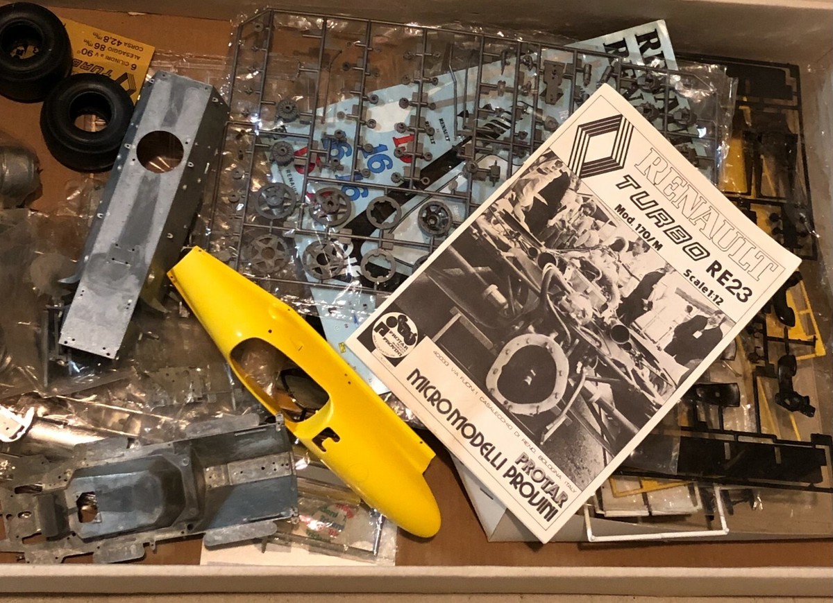 Maquette PROTAR 1/12 Renault F1 Turbo RE23 - 1980 - Pièces Métal - Complète