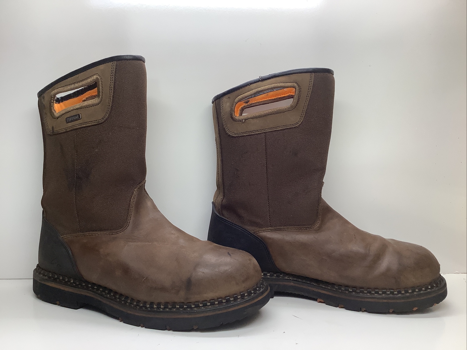 MENS RIDGECUT WORK WATERPROOF BUCKAROO STEEL TOE BROWN BOOTS SIZE 11 W