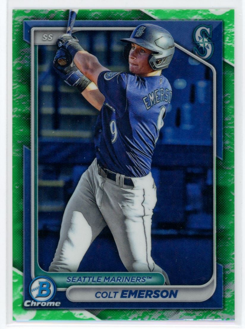 2024 Bowman Green Lunar Refractor Colt Emerson Mariners #BCP-10 | eBay