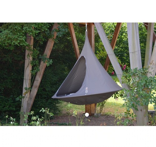 Vivere Indoor Outdoor Holiday Camping Comfortable Double Cacoon With Hanging Kit - Picture 10 of 12