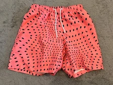 Boardies 5" Polka Dot Swim Trunks Pink Pockets Mens Small Lined Shorts