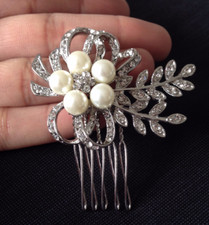 Wedding Bridal Hair comb Crystal Flower Leaf Luxury Hair Combs Hairpins Gift