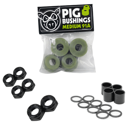 Pig Skateboard Bushings with Dime Bag Axle, Kingpin Nuts and Speed Kit - Picture 20 of 49
