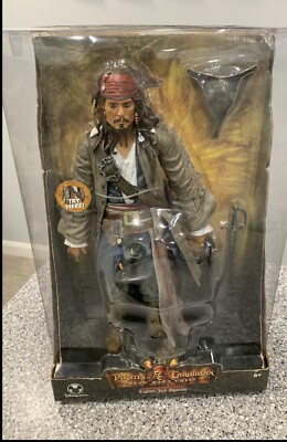 Talking Captain Jack Sparrow 15'' Disney Store Pirates of the Caribbean Box Tear