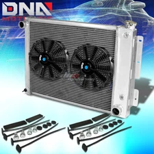 FOR CAMARO/FIREBIRD F-BODY 67-69 3-ROW TRI CORE ALUMINUM RADIATOR+10"SLIM FAN