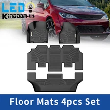 3D Floor Mats for 2017-2025 Chrysler Pacifica All Weather TPE Rubber Floor Liner