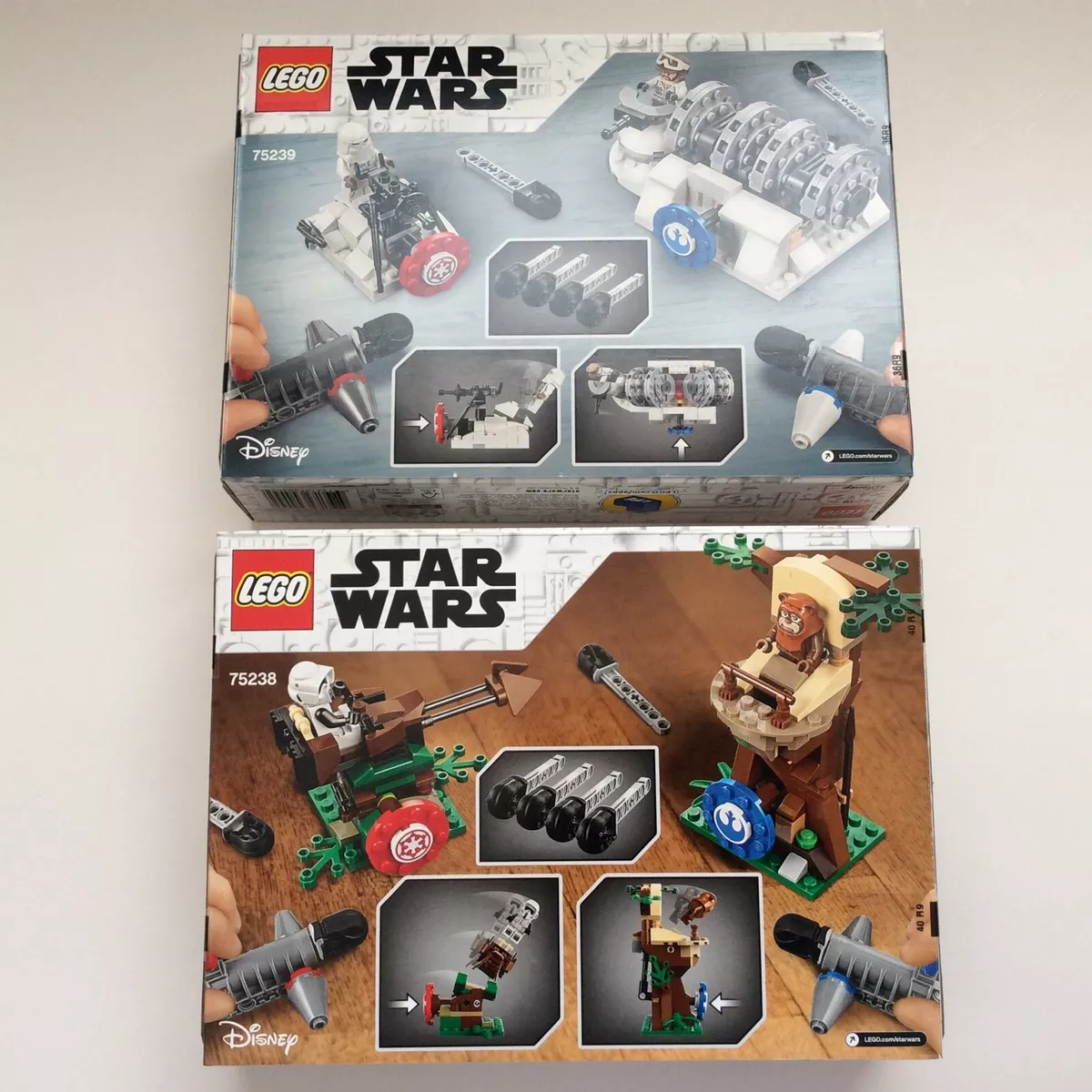LEGO Star Wars Action Battle Endor Assault 75238 and Hoth