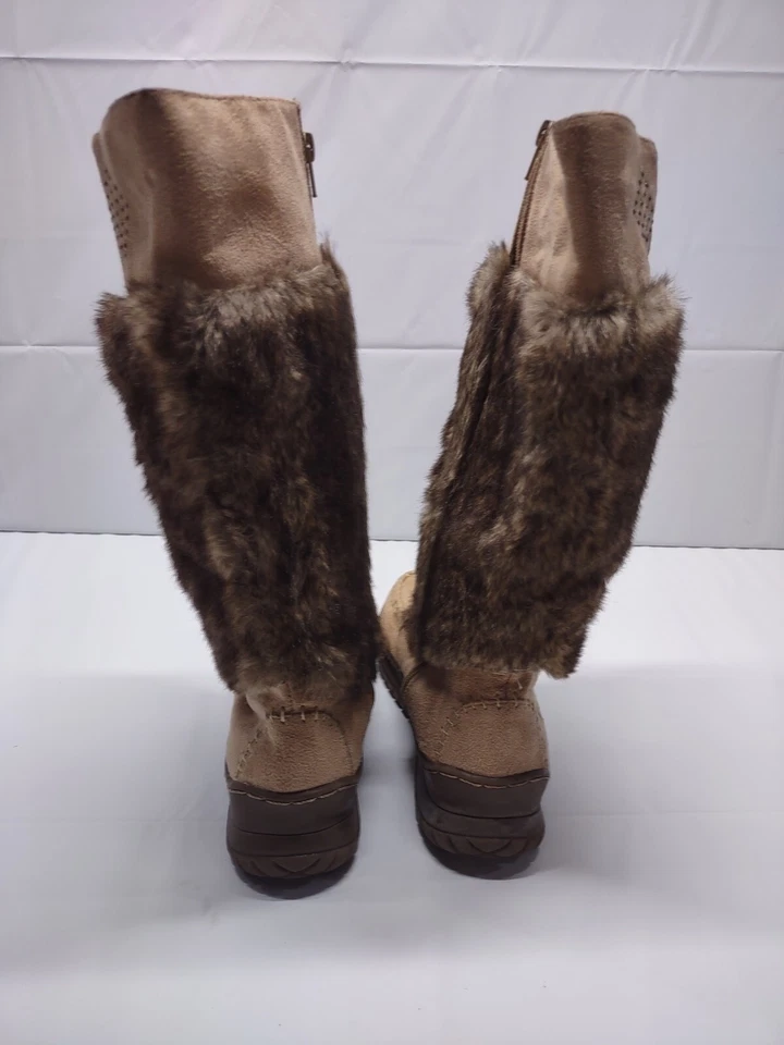 Botas de cuña Lane Bryant imitación gamuza piel talla 8 estilo mocasín EE. UU. 220210 Foto 4 de 4