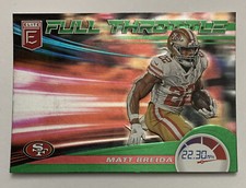 2020 Panini Donruss Elite Football Full Throttle Matt Breida SF 49ers Green #1!