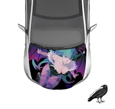 Morrigan Darkstalkers Anime Hood Wrap S3 Weatherproof Vinyl Car Decal 50" X 65"