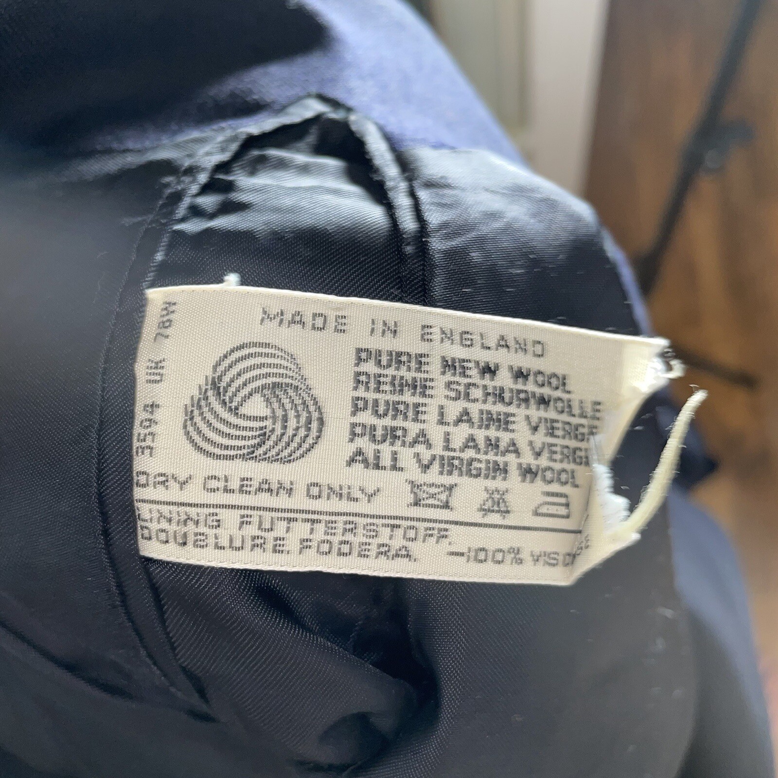 Austin Reed Blazer Jacket Double Breasted Navy Blue Jacket Gold Buttons