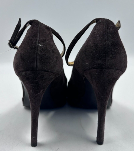 BCBG Maxazria Women's Ankle Buckle Plum Purple Italian Made Pumps Size 8.5B - Picture 5 of 8