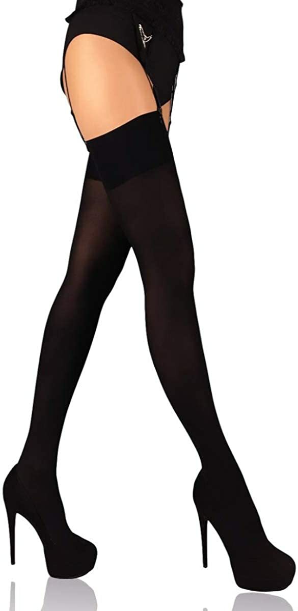 MILA MARUTTI Thigh High Stockings for Garter Belt Opaque Microfiber 40 Den  | eBay