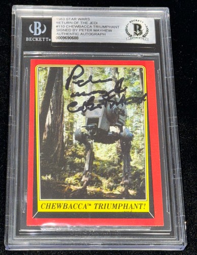 Peter Mayhew "Chewbacca" 1983 Topps STAR WARS Signed Card Auto (RC) BAS Beckett - Picture 4 of 4