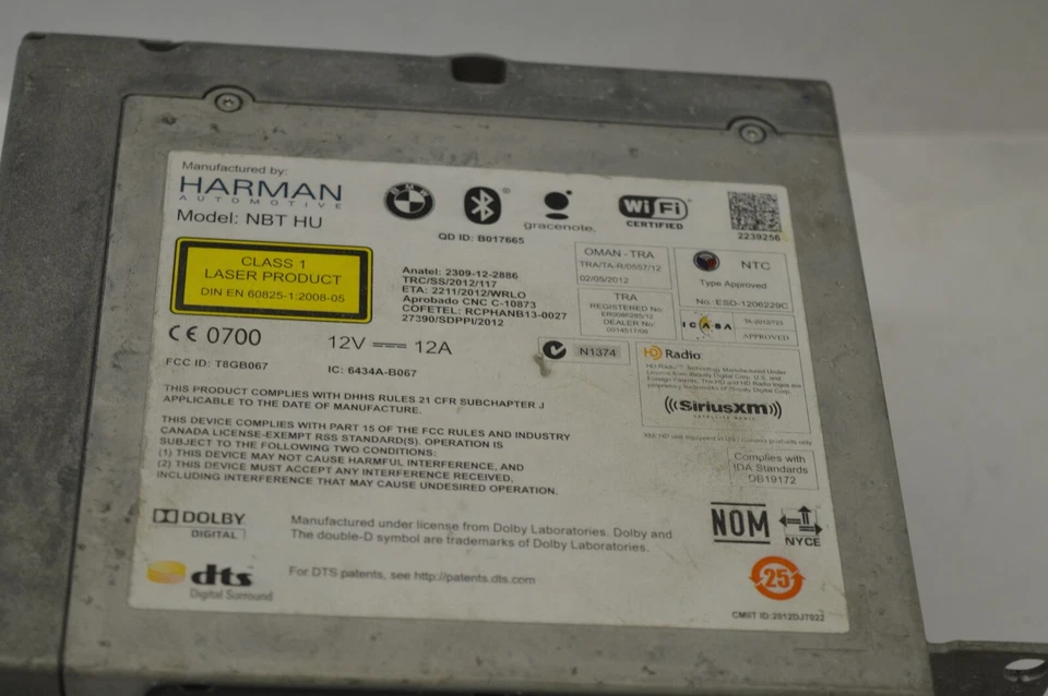 2012-2015 BMW M3 M4 RADIO CD PLAYER OEM TESTED HARMAN INFOTAINMENT COMPUTER F80 - Image 3 of 4