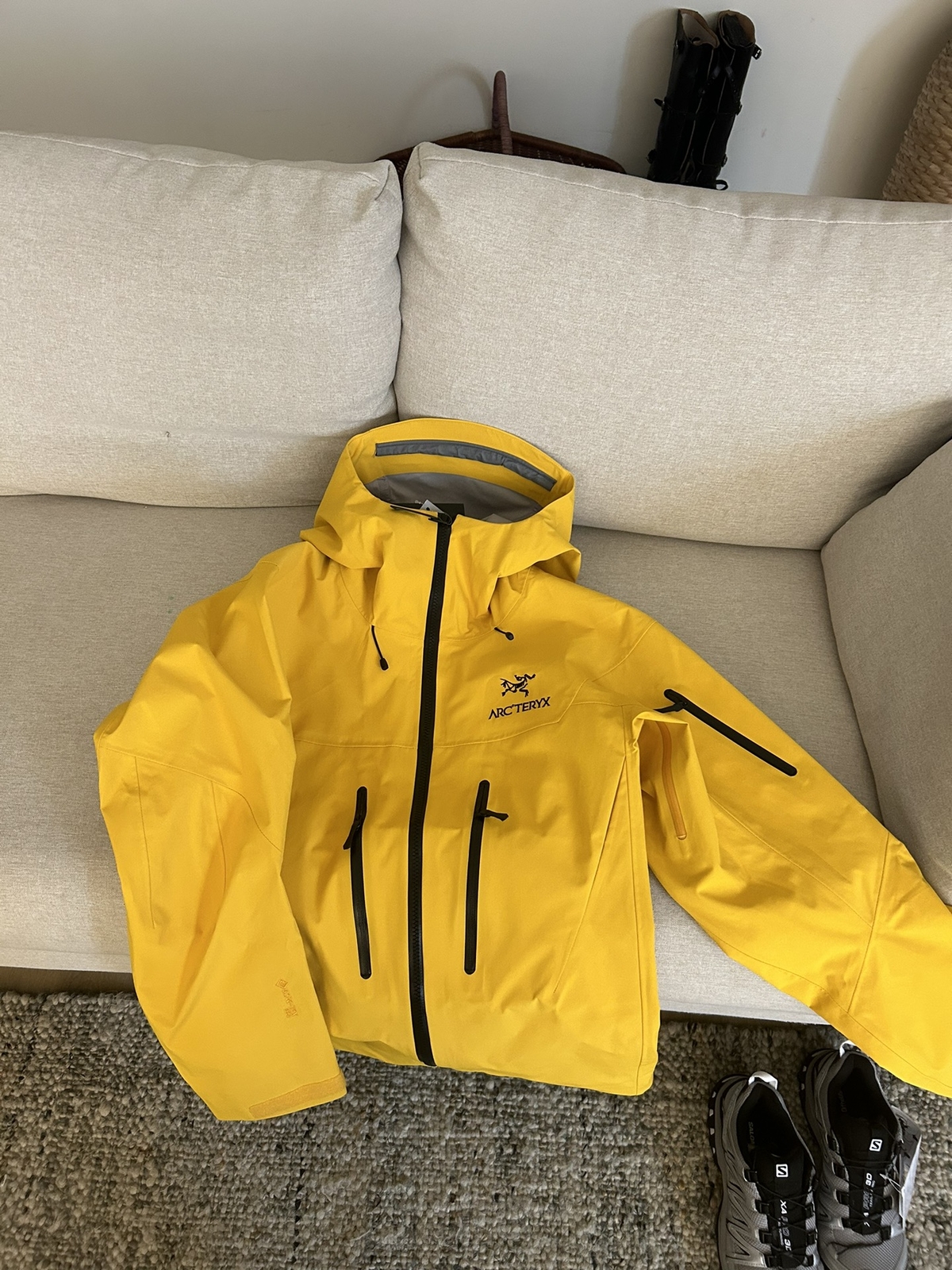 Giacca uomo e donna ARC'TERYX Alpha SV Egypt arancione Gore Tex Pro