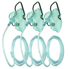 3 Pack Oxygen Mask for Face Adult with 7 Ft Tube Adult Oxygen Mask with Adjus...