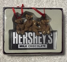 NWT Hershey's Milk Chocolate Bar 1999 with Four Teddy Bears Kurt Adler Ornament