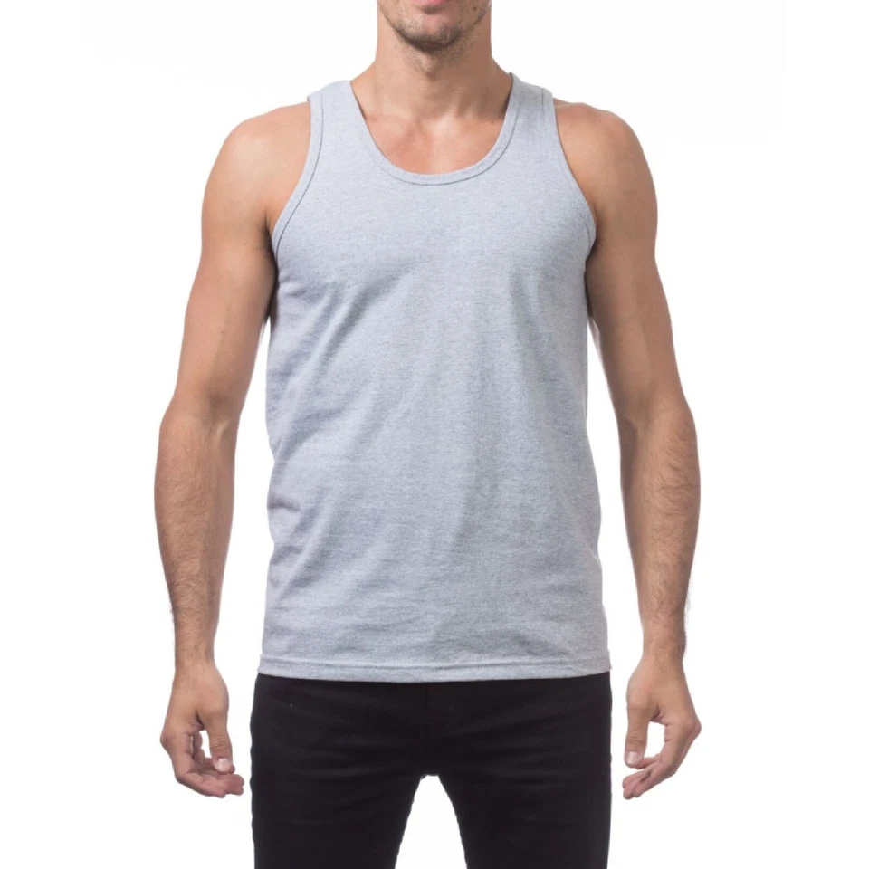 PACK DE 3 CAMISETAS SIN MANGAS PROCLUB CONFORT PARA HOMBRES PRO CLUB INFORMAL SIN MANGAS GIMNASIO VERANO Foto 2 de 4