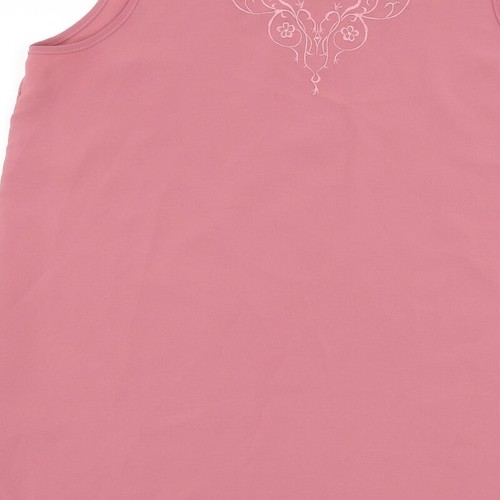 Design Essentials Womens Pink Polyester Blend Camisole Tank Size 16 - Picture 11 of 12