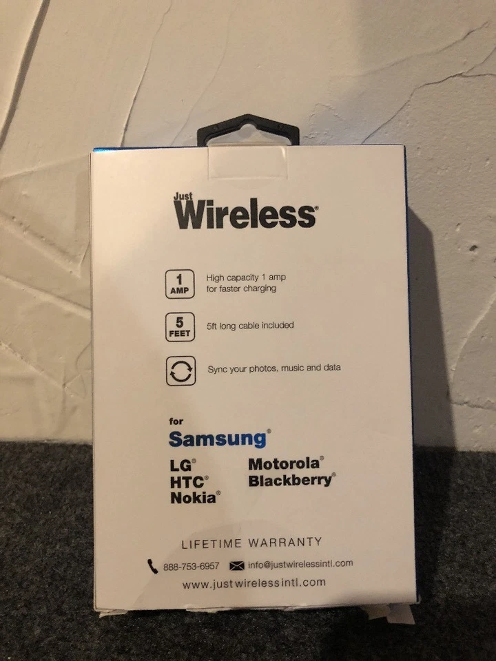 Just Wireless Micro USB Cell Phone Wall Charger - Black - Image 3 of 3