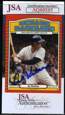 Al Kaline JSA Signed 2001 Upper Deck 1970's Decade Dateline Autograph