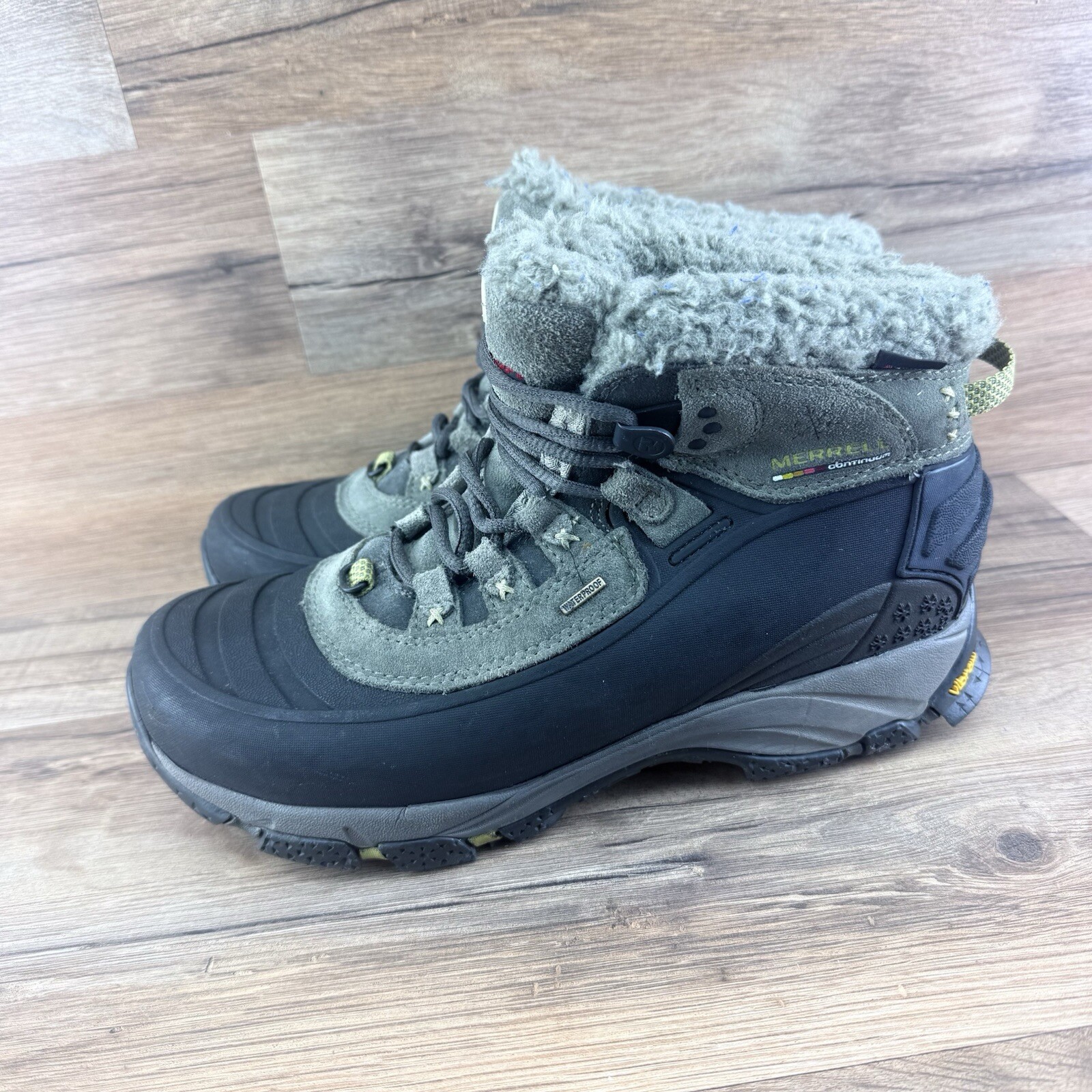 Stivali da trekking Merrell Winterlude donna taglia 8 Polartec verdi impermeabili neve