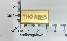 Thorens Turntable  Logo Dust Cover Badge Solid Brass Engraved TD 350 32mm x 16mm