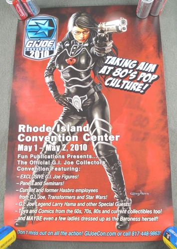 2010 GI Joe convention BARONESS POSTER JoeCon card Greg Horn art 11x17 RI JTC