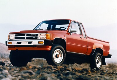 1988 Toyota 4X4 Truck 0n Rocks (Red) POSTER 24 X 36 INCH Vintage Wall Art Nice!