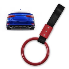 Red & Black Handle Strap Charm Drift JDM TSURIKAWA Ring Subway Train Bus New