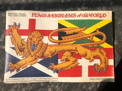 Brooke Bond Teekarten Album komplett Flaggen und Embleme der Welt 1967