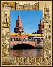 Berlin Laser Engraved Wood Picture Frame Portrait (5 x 7)