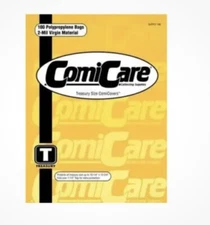 100 Pack ComiCare Premium Treasury Size 10 1/2” X 15 1/2” PE 3 MIL Bags 2” Flap 