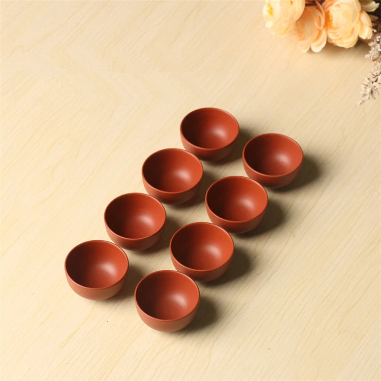 8 tazas de té de kungfu chino de 35 ml taza de té real Yixing Zisha taza de té arcilla púrpura Foto 4 de 4