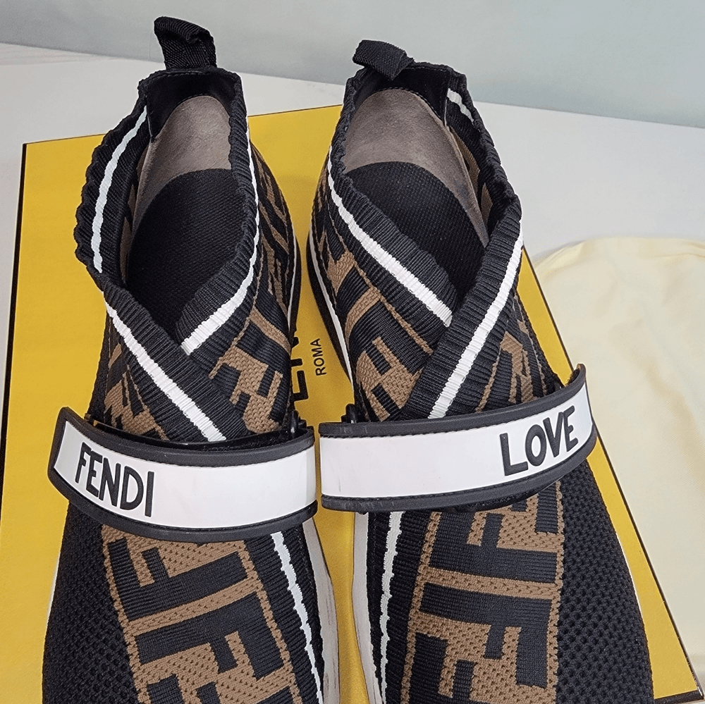Authentic FENDI sneakers filato rega banda FF in size 39 | eBay