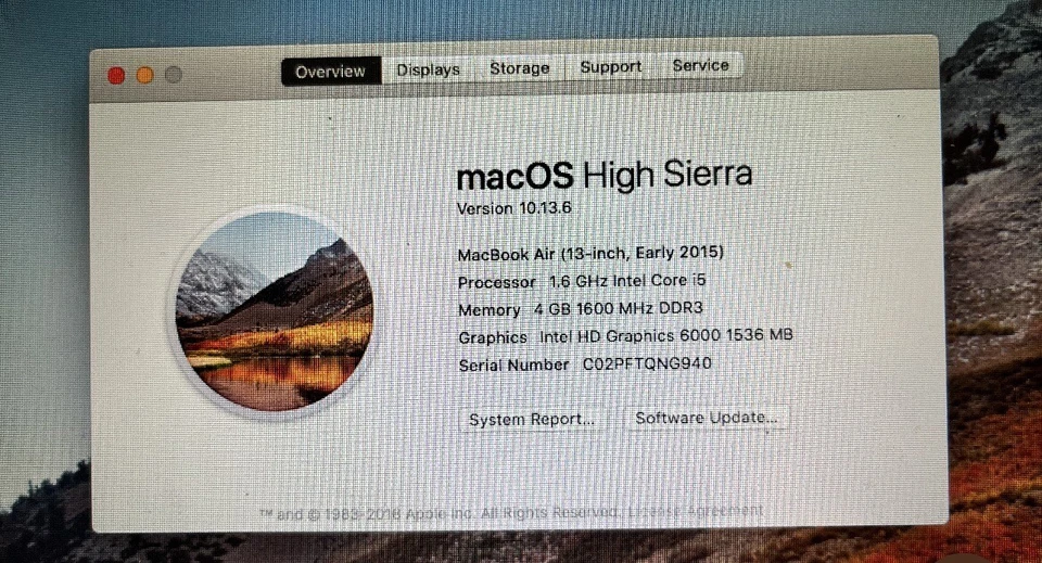 Apple MacBook Air 13" - Core i5 1.6GHz (Early 2015) 4GB 128GB SSD No Power Cord - Image 4 of 4
