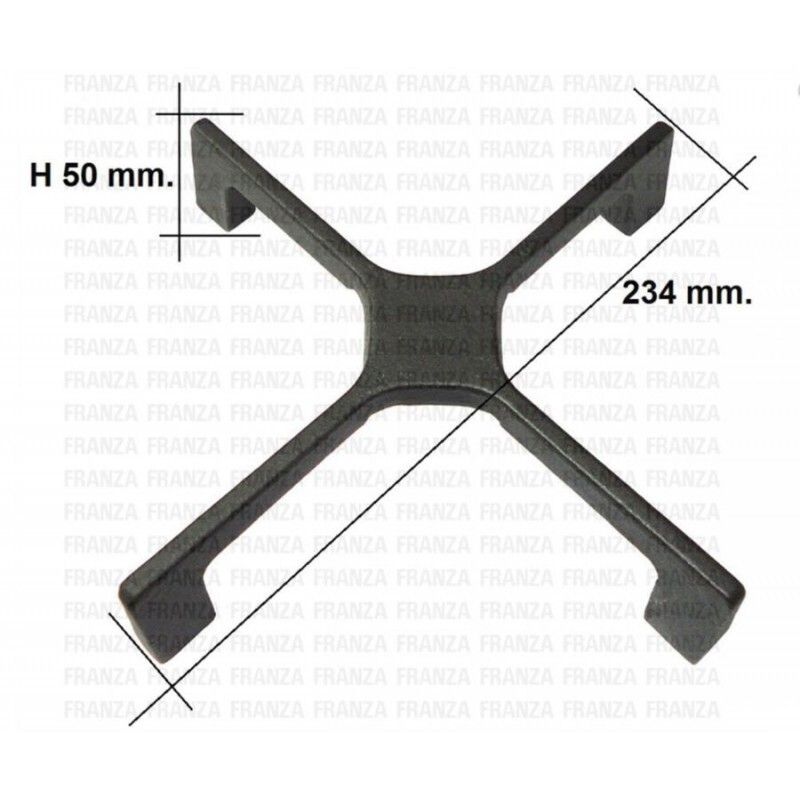 GRIGLIA GHISA FUOCO AUSILIARE PIANO COTTURA ARISTON INDESIT 234X234