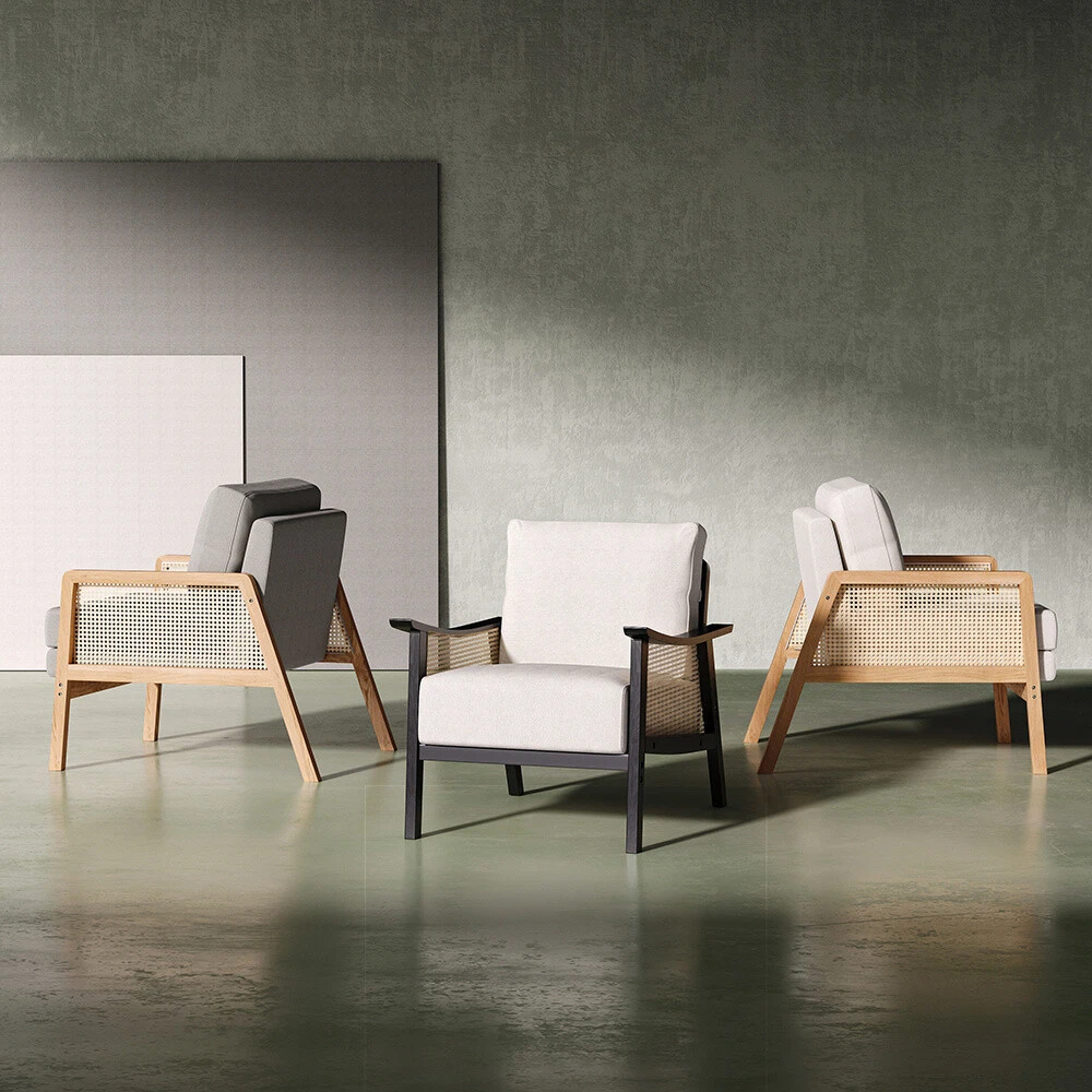Modern rattan 2024 accent chair