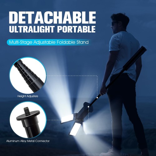 ChlorStar 14000mAh Luci da Lavoro Ricaricabili con Supporto Supporto Luce Campeggio, R... - Foto 4 di 7