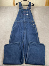 Vintage 70s Big Mac Overalls Mens 30x30 Square Bak Medium Wash Denim Bibs Work