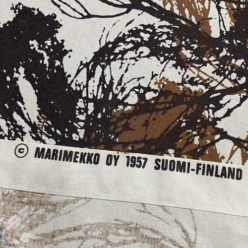 Marimekko Humiseva Curtain white/brown 127cm x 143cm Abstract Cotton - Picture 10 of 12