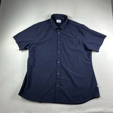 7 Diamonds Shirt Mens XXL Navy Blue Grant 4-Way Stretch Performance Shirt