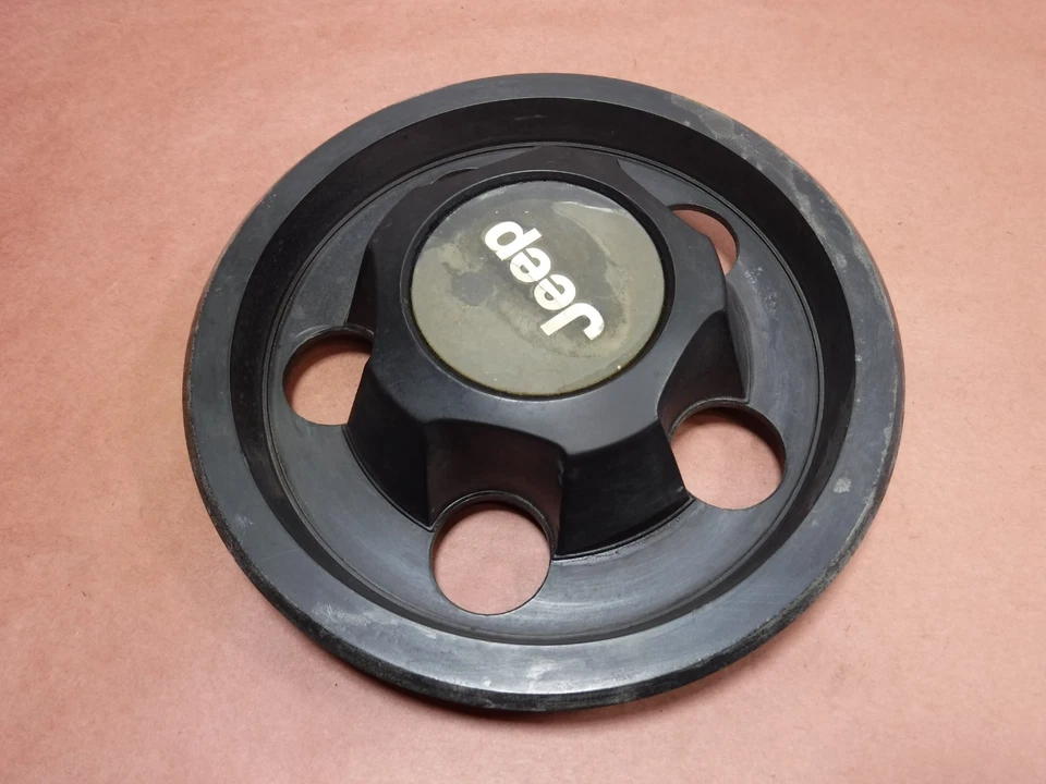 Tapacubos tapa central negra logotipo 52000153 Jeep Cherokee XJ Wrangler 84-01 Foto 3 de 4